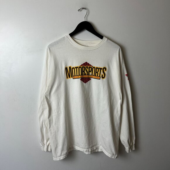 Vintage 90s Y2K Motorsports Dewey Cheetham Howe Racing T Shirt White XL Solid - Picture 12 of 16